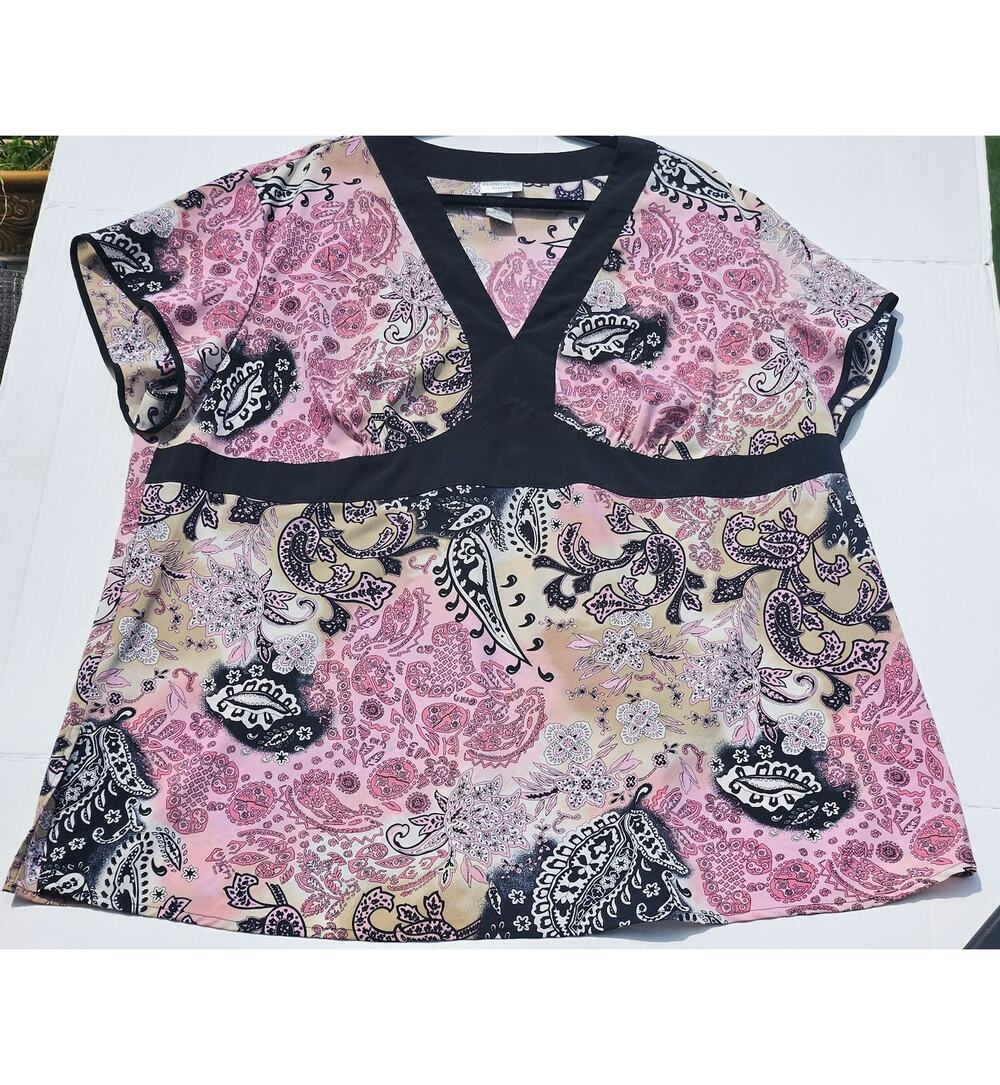Vintage Y2K Fashion Bug Paisley Babydoll Top